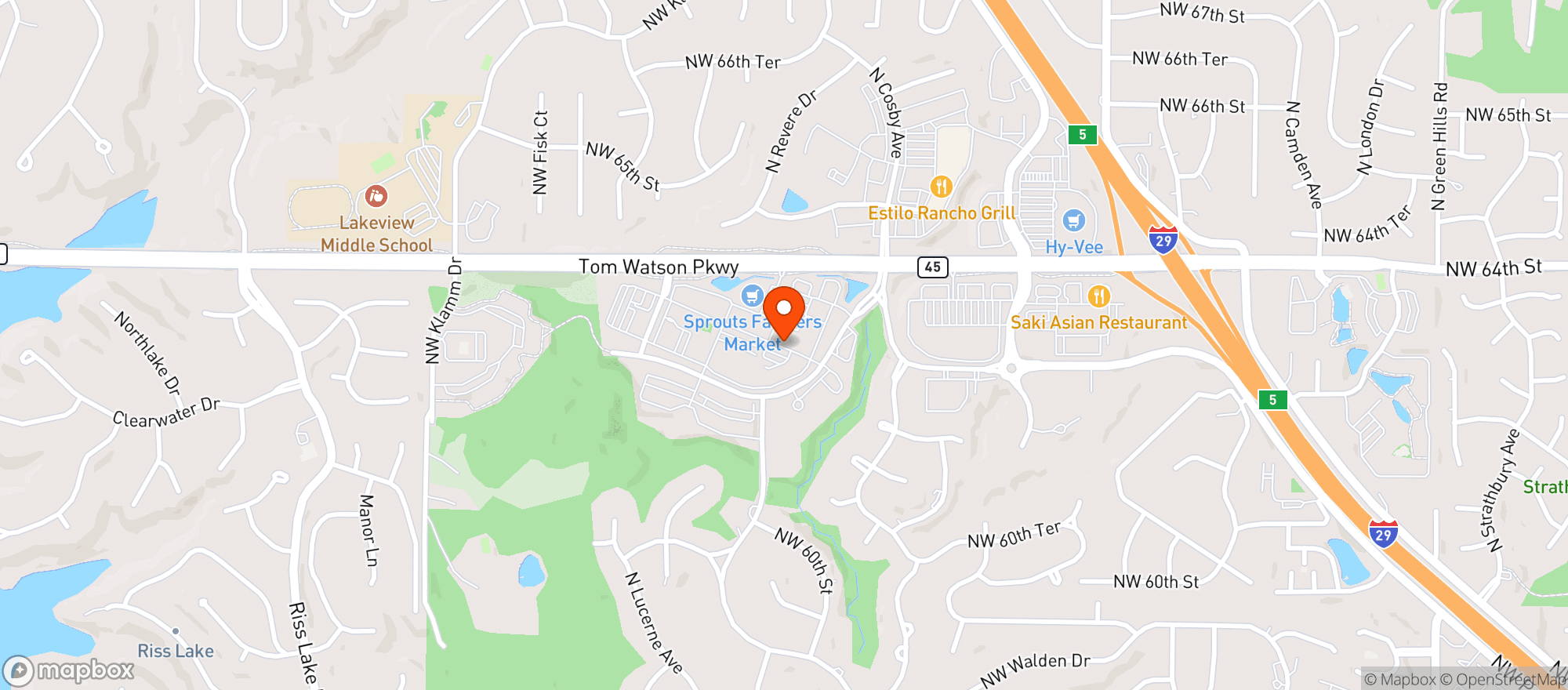 Map showing Luna Azteca Mexican Grill