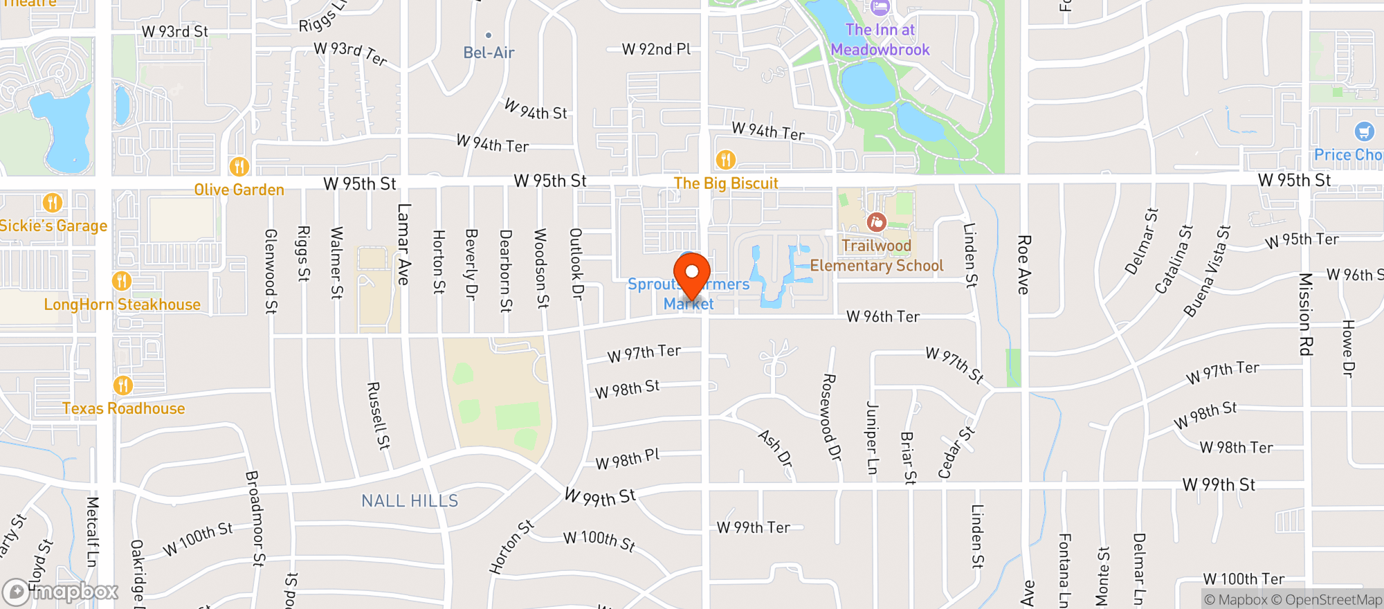 Map showing Sprouts Farmers Market