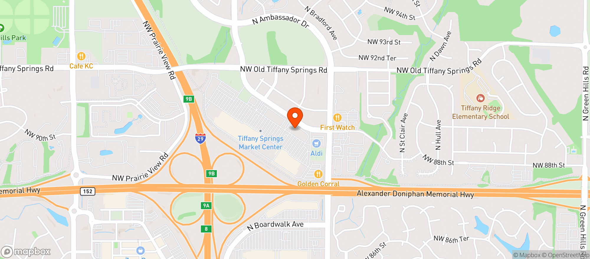 Map showing Vitamin Shoppe - Kansas City