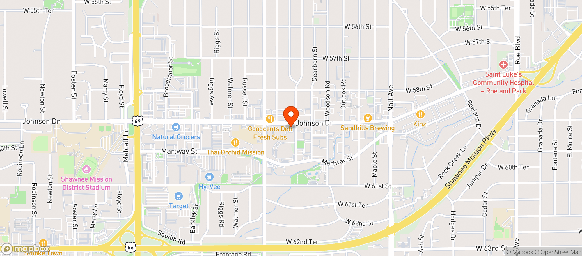 Map showing The Bar Mission