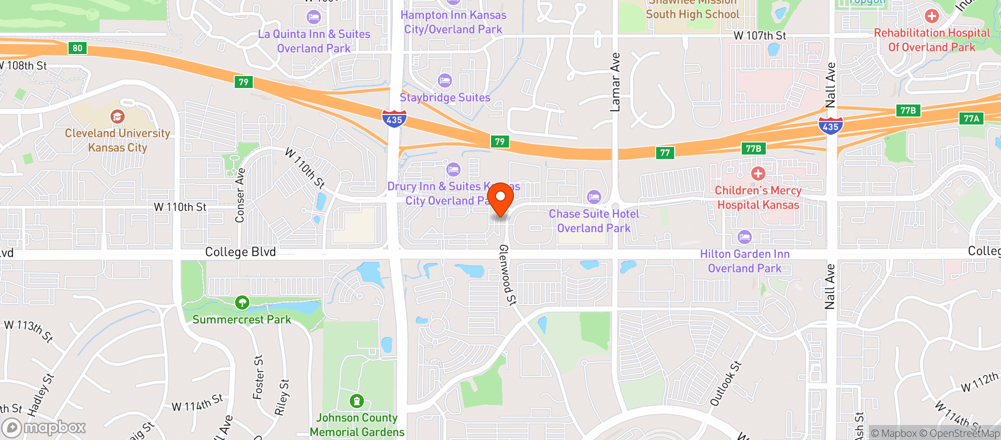 Map showing COACH'S BAR AND GRILL - COLLEGE