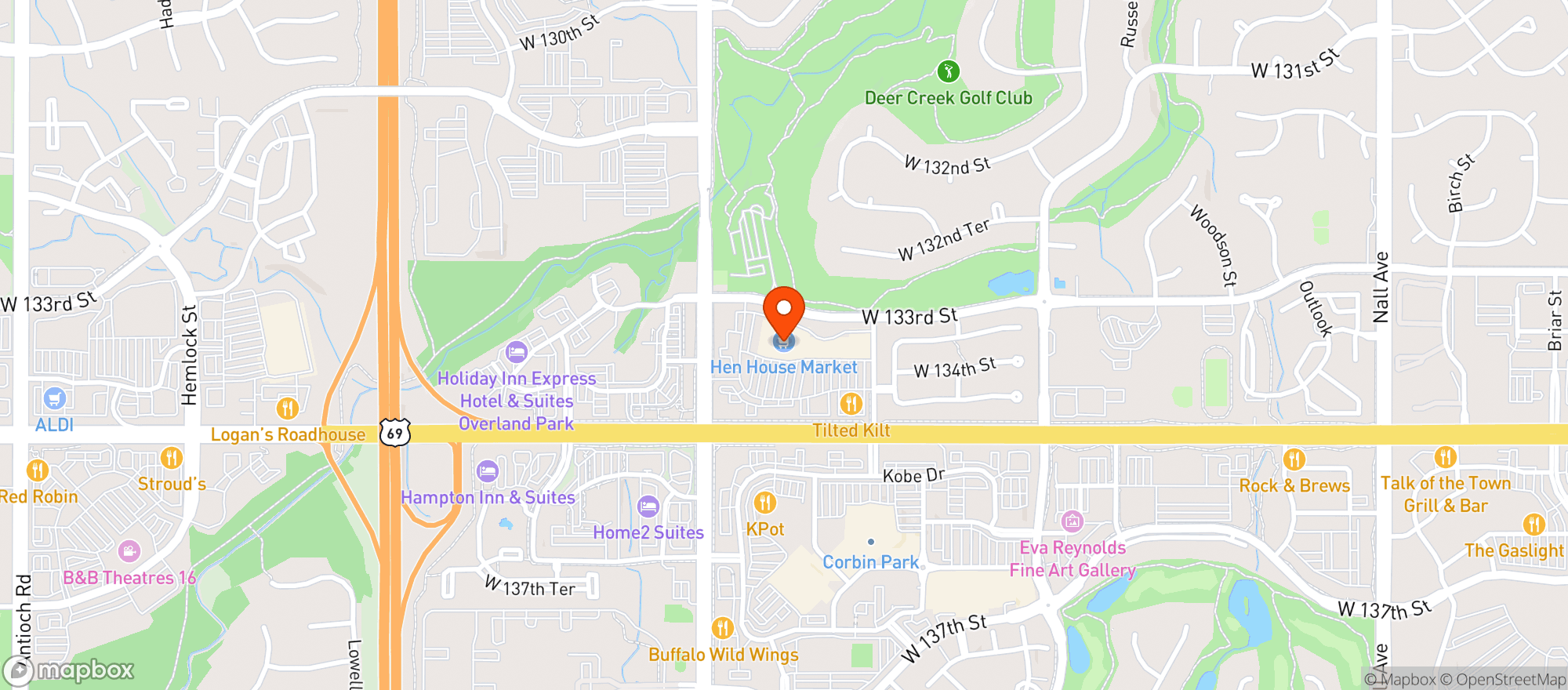 Map showing BALL S HEN HOUSE #33