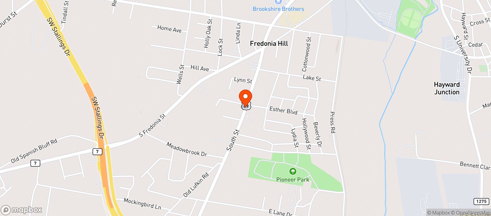 Map showing South Street Liquor Store