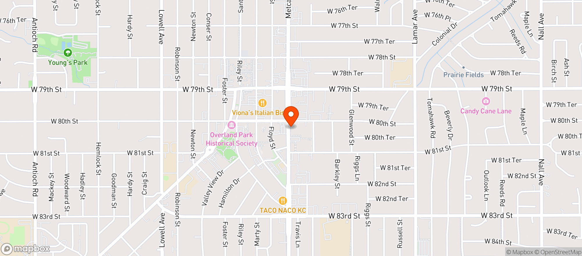 Map showing Mr Brews Taphouse OP
