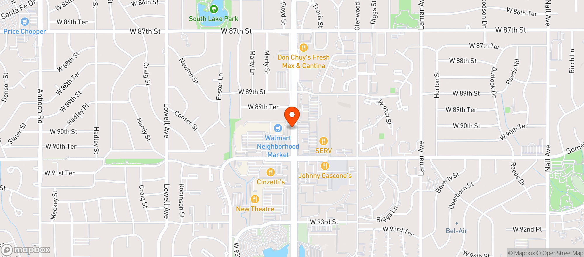 Map showing Walmart Neighborhood Mkt