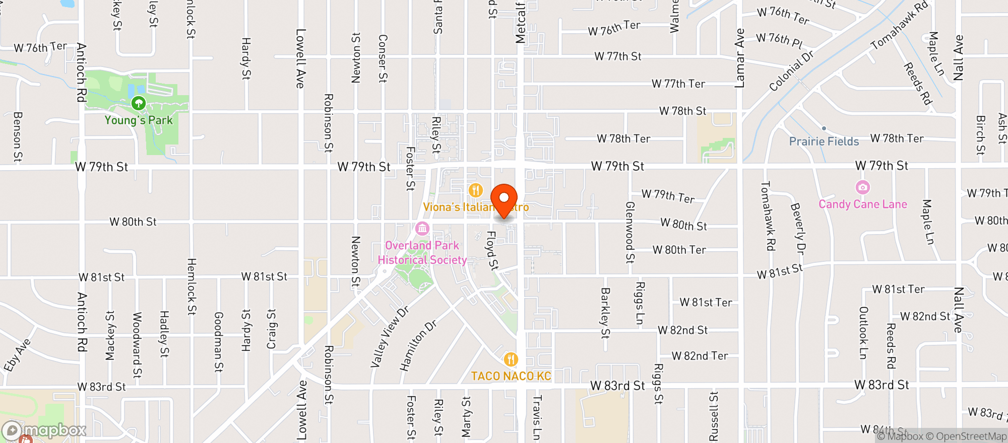 Map showing Mi Ranchito