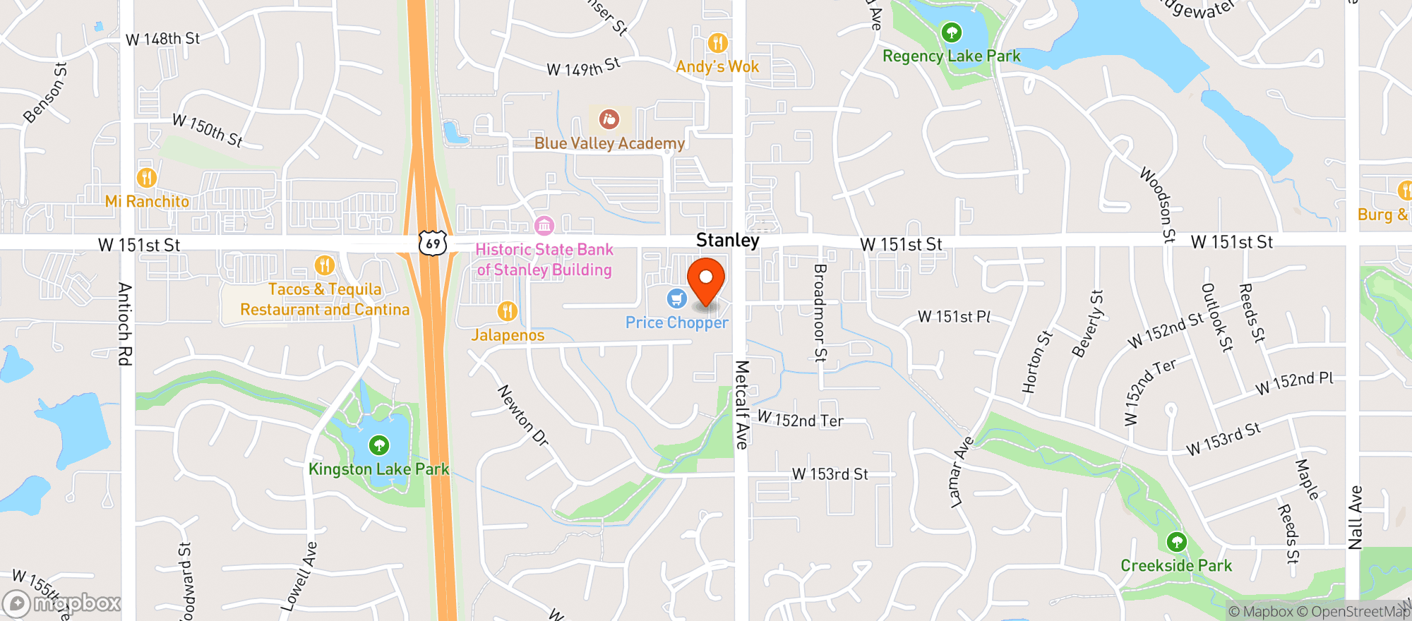 Map showing Rambos Liquor