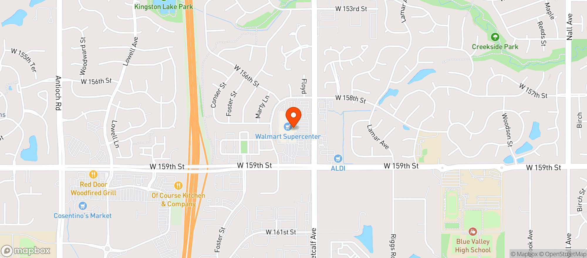 Map showing Walmart Supercenter
