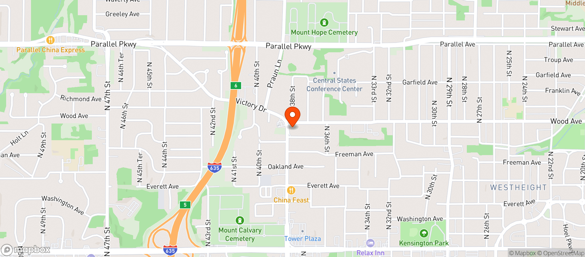 Map showing Rogers/J & J Family