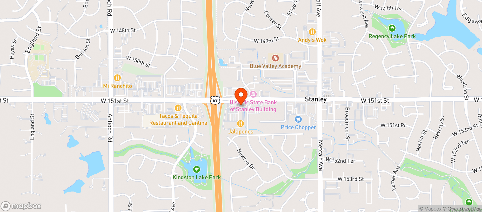 Map showing New Stanley Station Liq