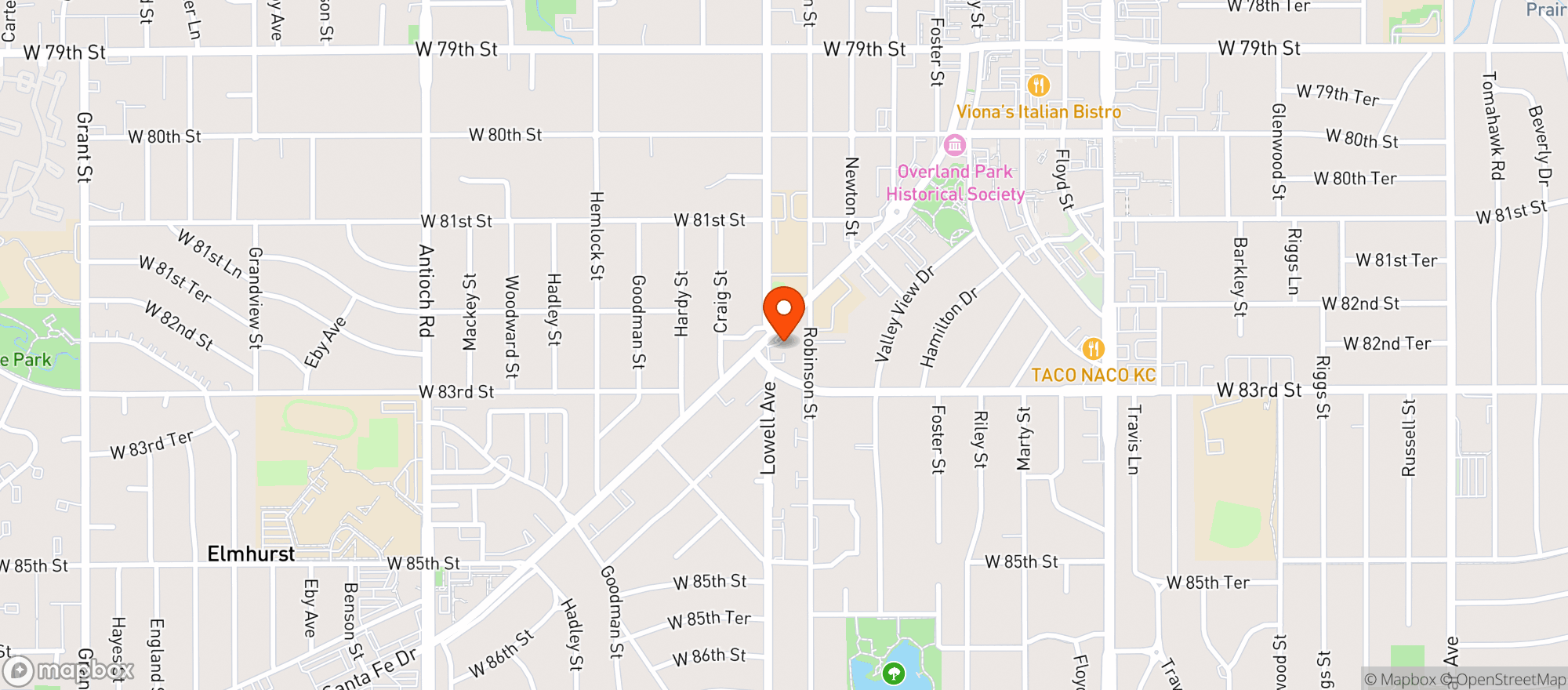 Map showing Express Stop #19(santa F