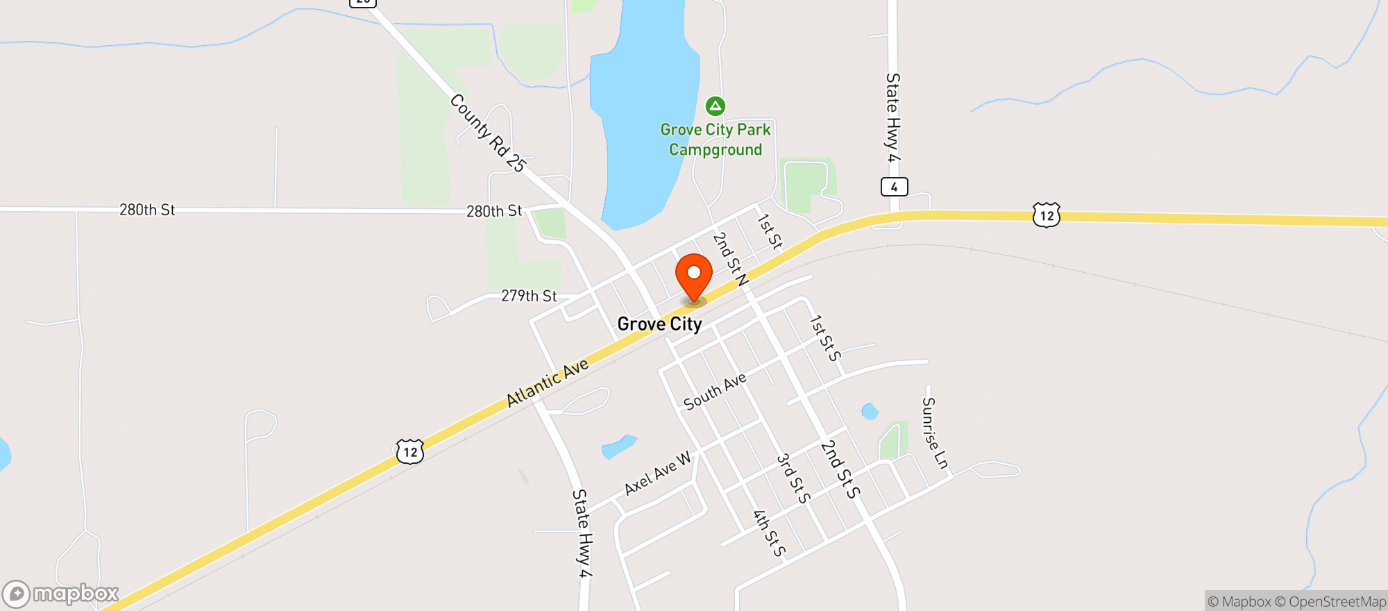 Map showing Lucky's Liquor