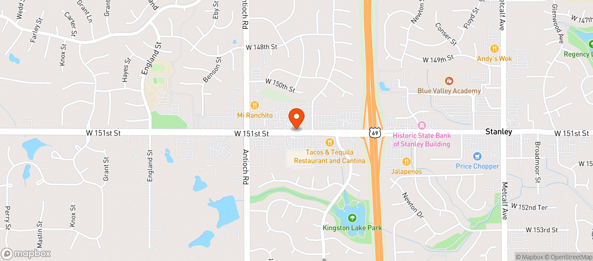 Map showing Batson Stanley Liquor