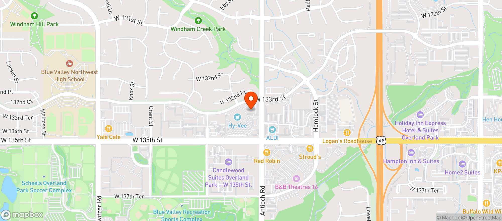 Map showing Antioch Liquor & Wine