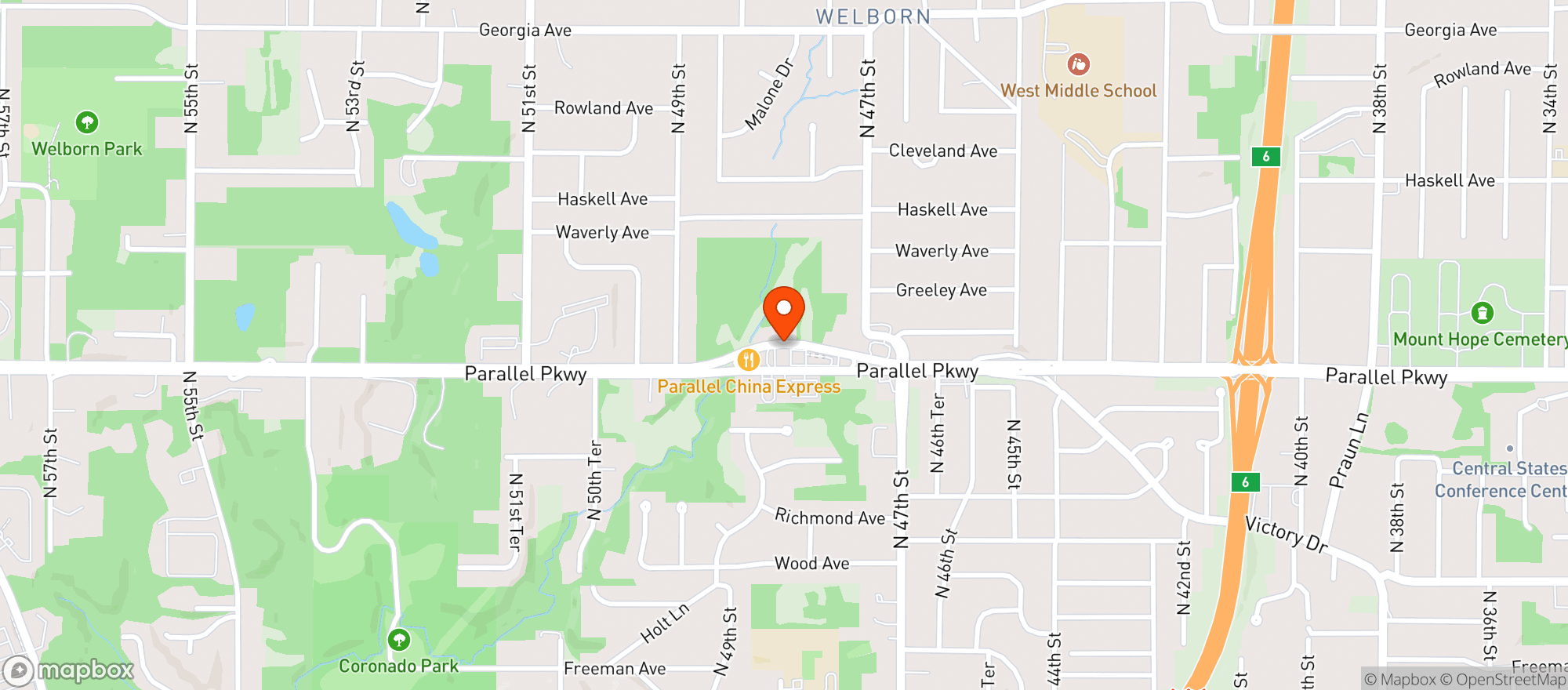 Map showing Speedway Liquor