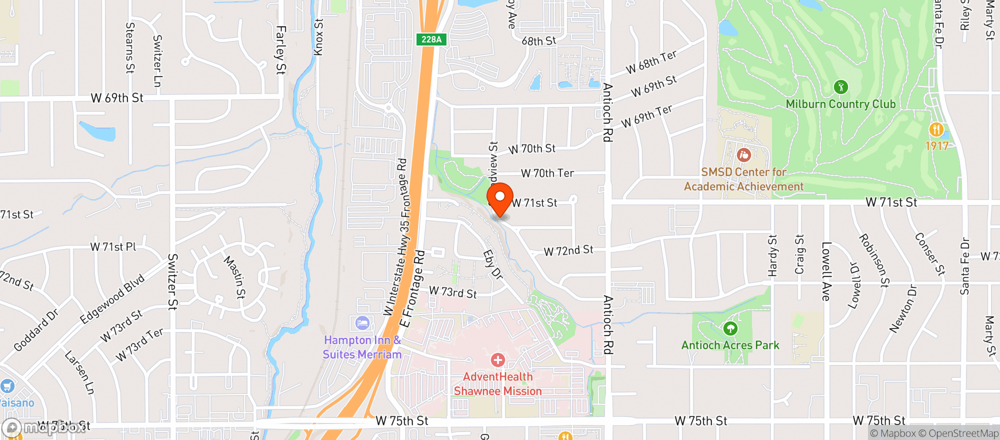 Map showing $ Main Street Discount Sm