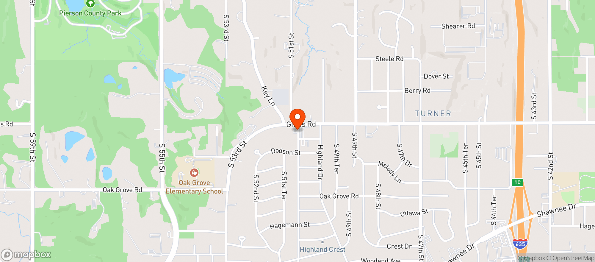 Map showing Quik Mart