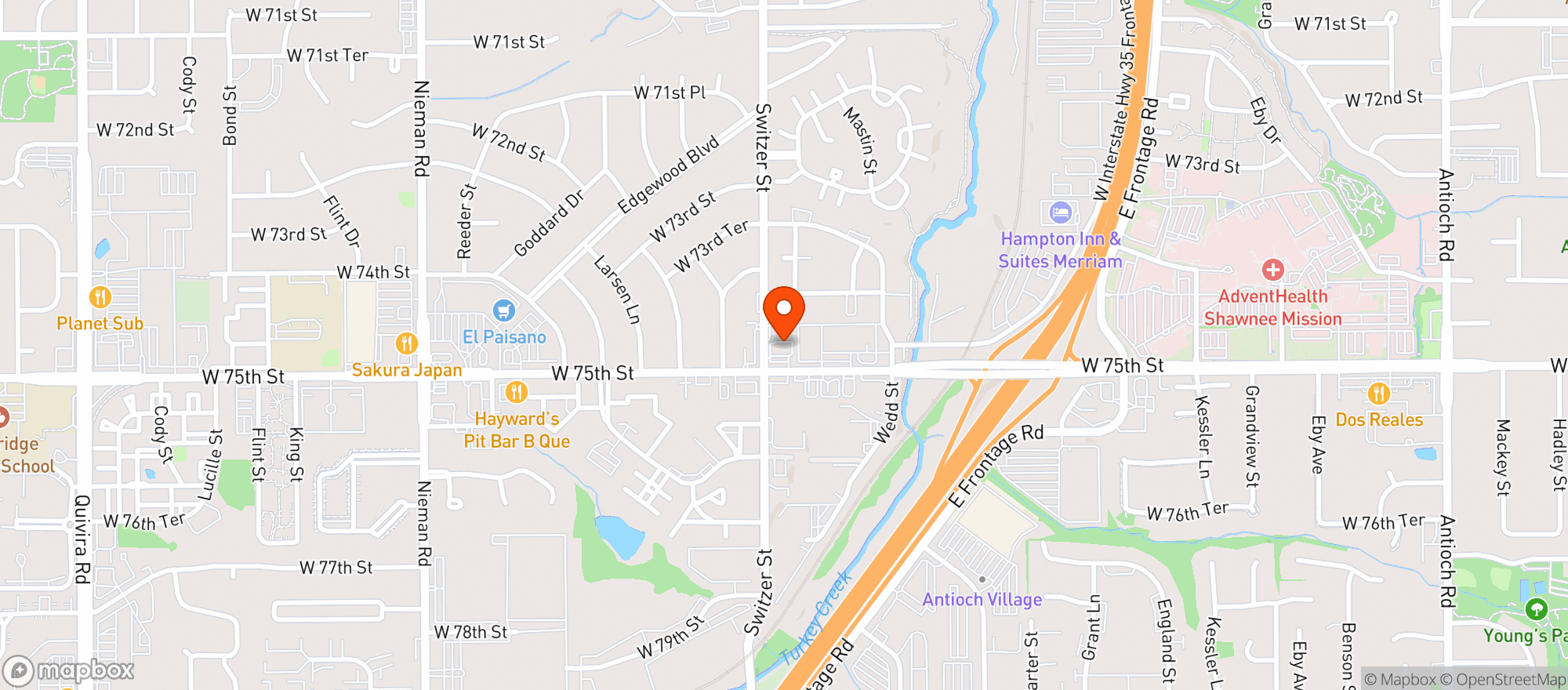 Map showing Switzer Liquors
