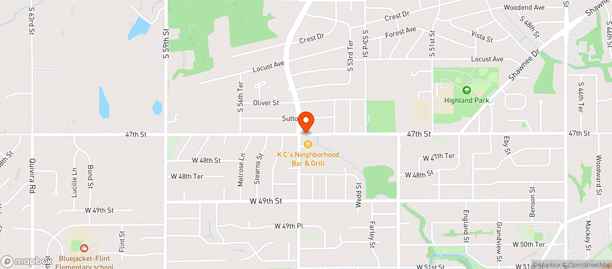 Map showing Reed Retail Liquor Store