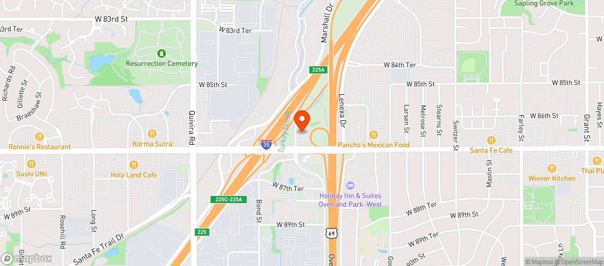 Map showing Quiktrip #253