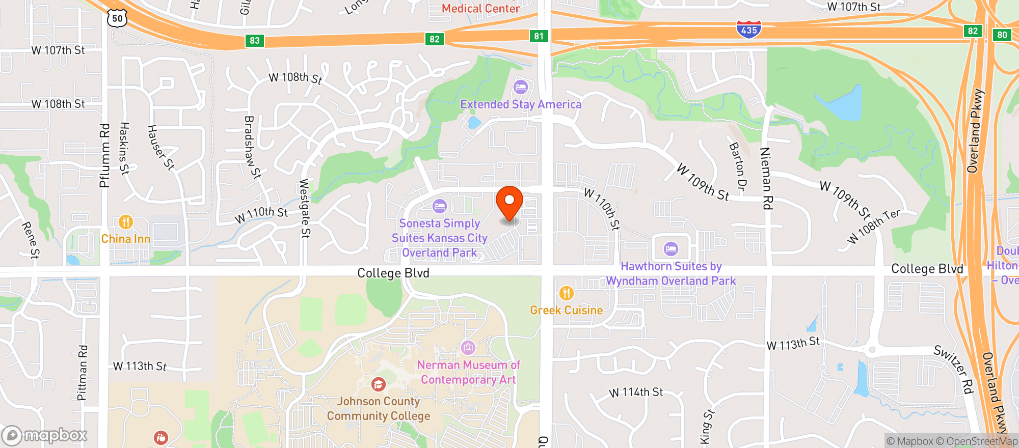 Map showing C & Q Liquor