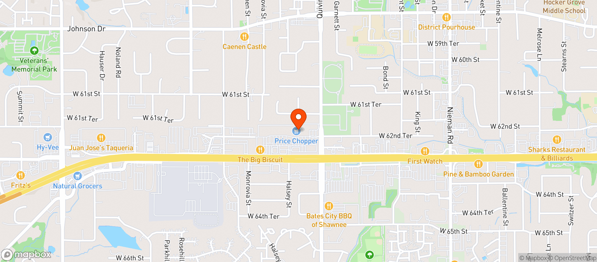 Map showing Ball S Price Chopper #39
