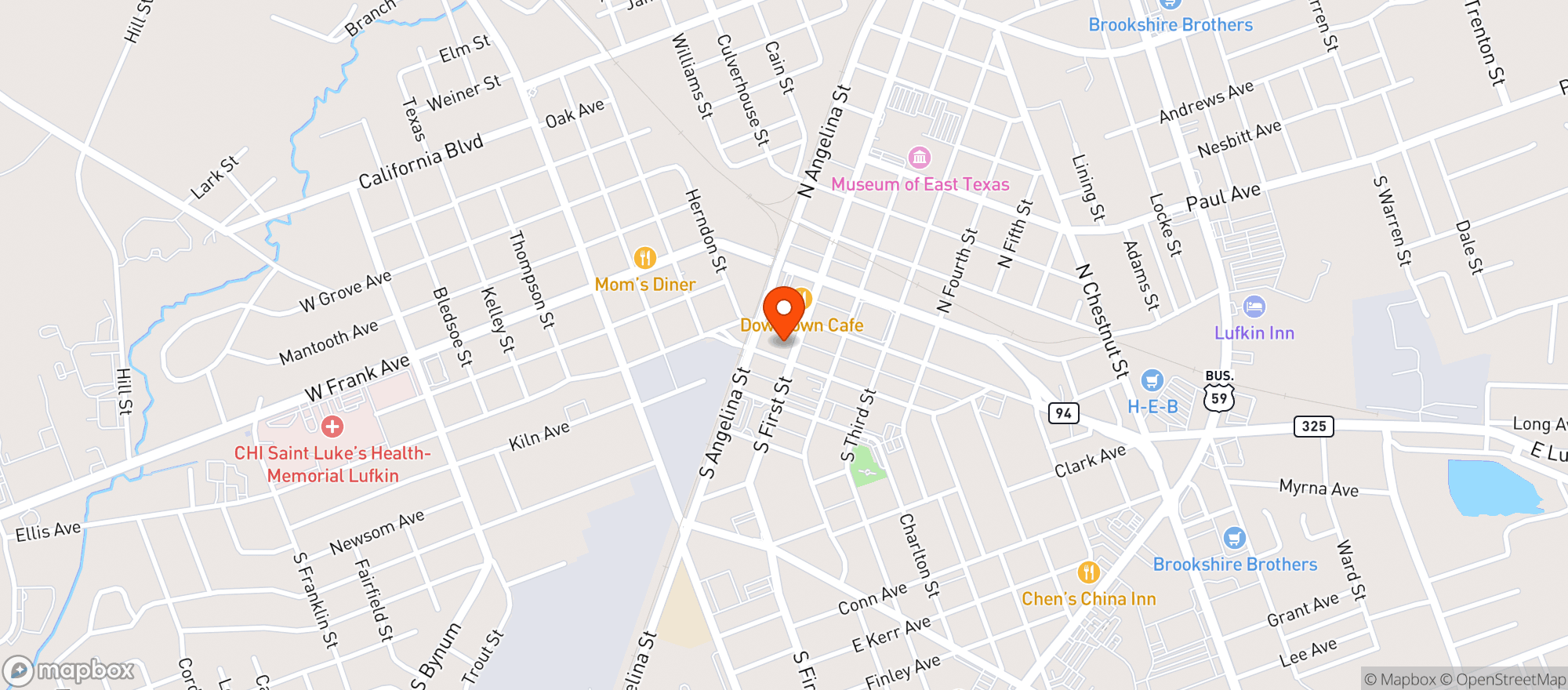 Map showing South First Bar & Grill