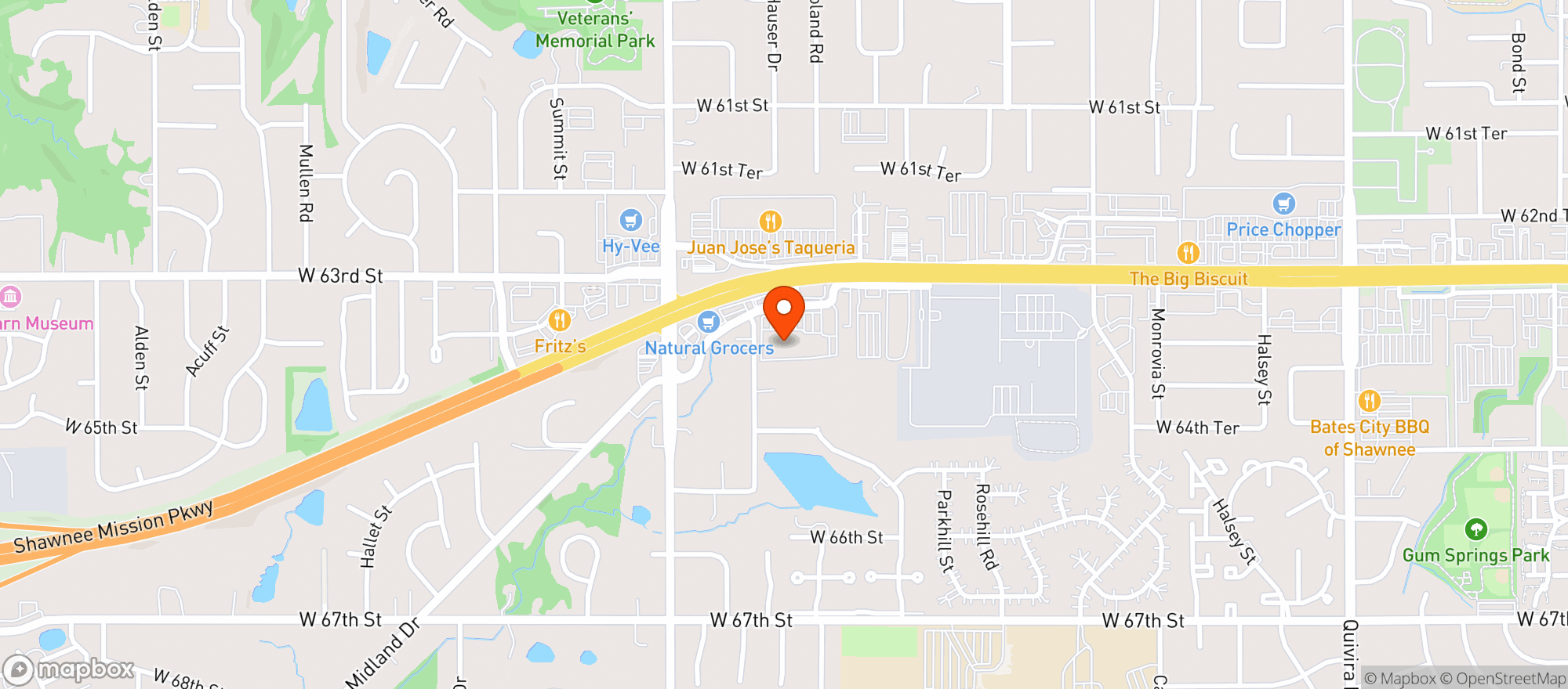 Map showing New Stanley Station Shawnee