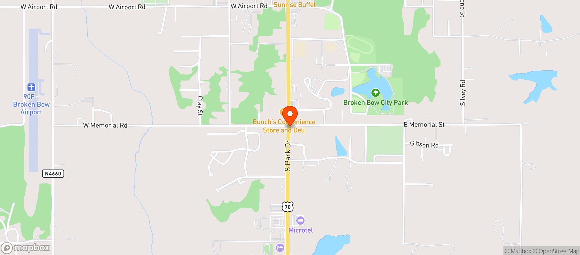 Map showing Allsup's
