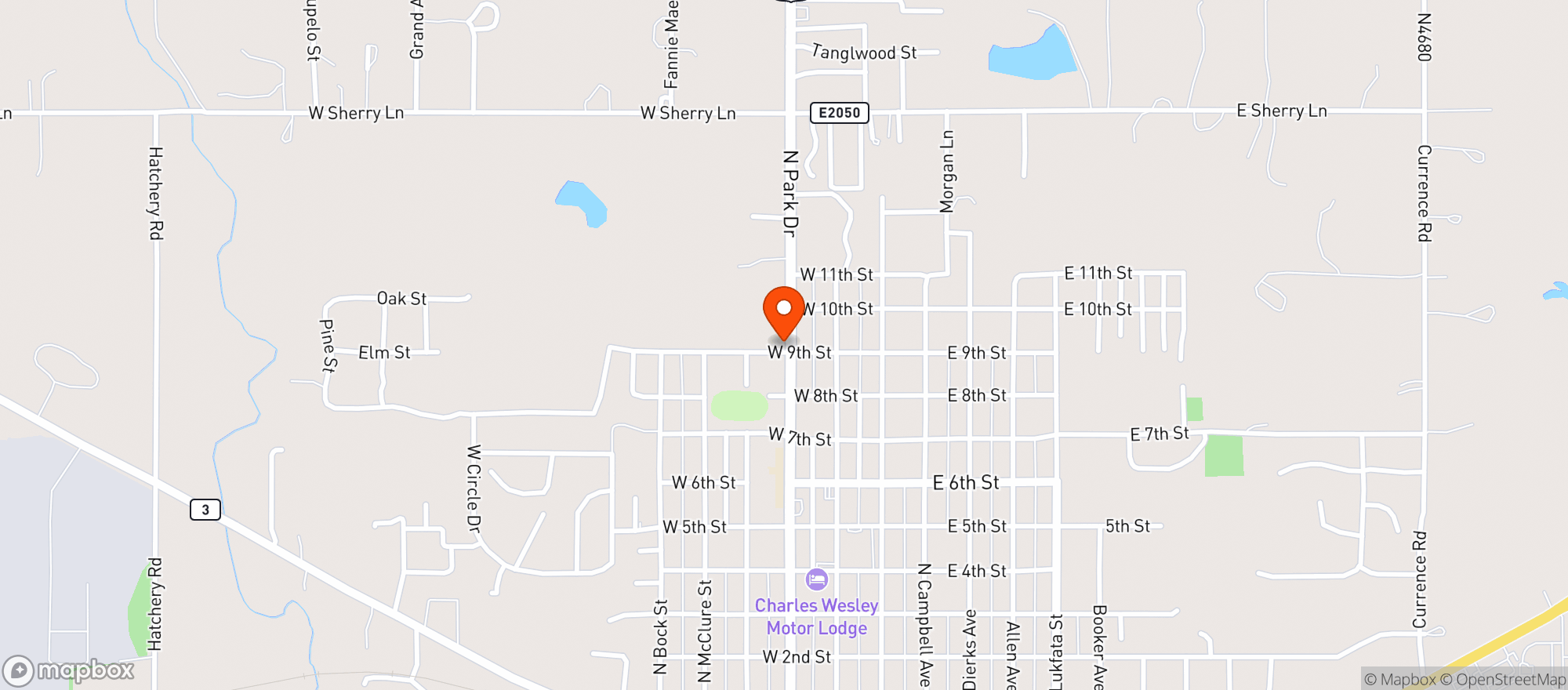 Map showing Liquor To The Mac S - Broken Bow