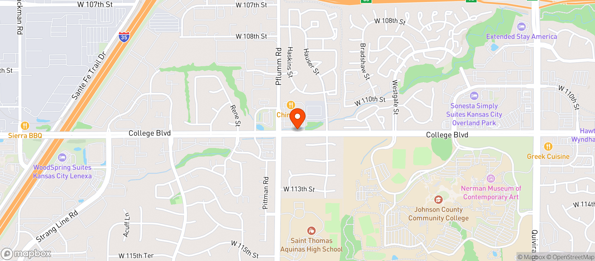 Map showing Tanners Bar & Grill