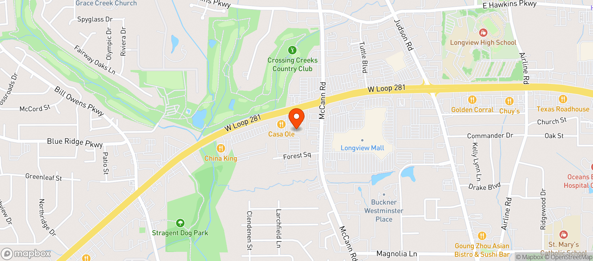 Map showing Natural Grocers by Vitamin Cottage - Natural Grocers by VC_Longview (LV) - 00100008949
