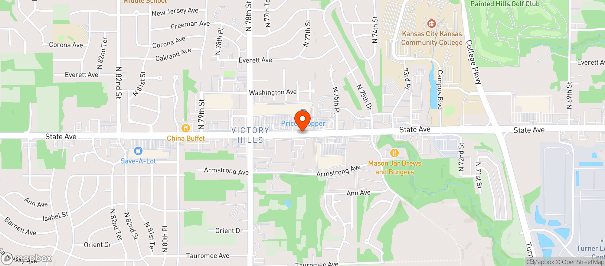 Map showing Price Chopper