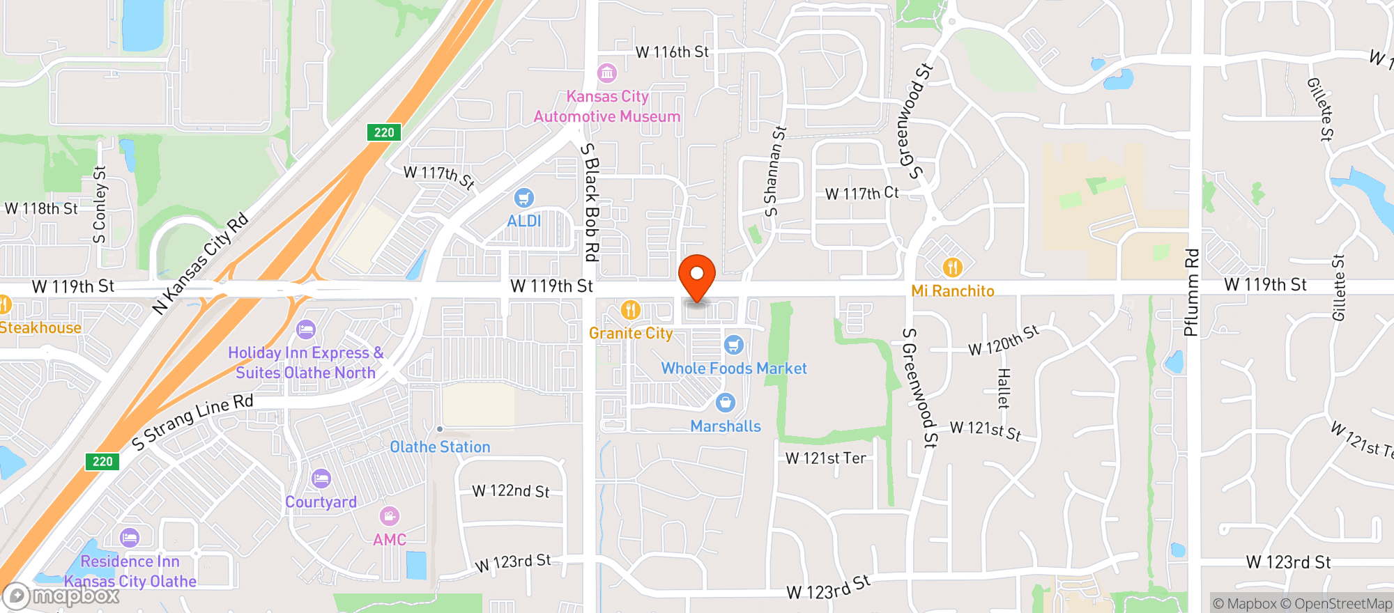 Map showing Twin Peaks Restaurant #30
