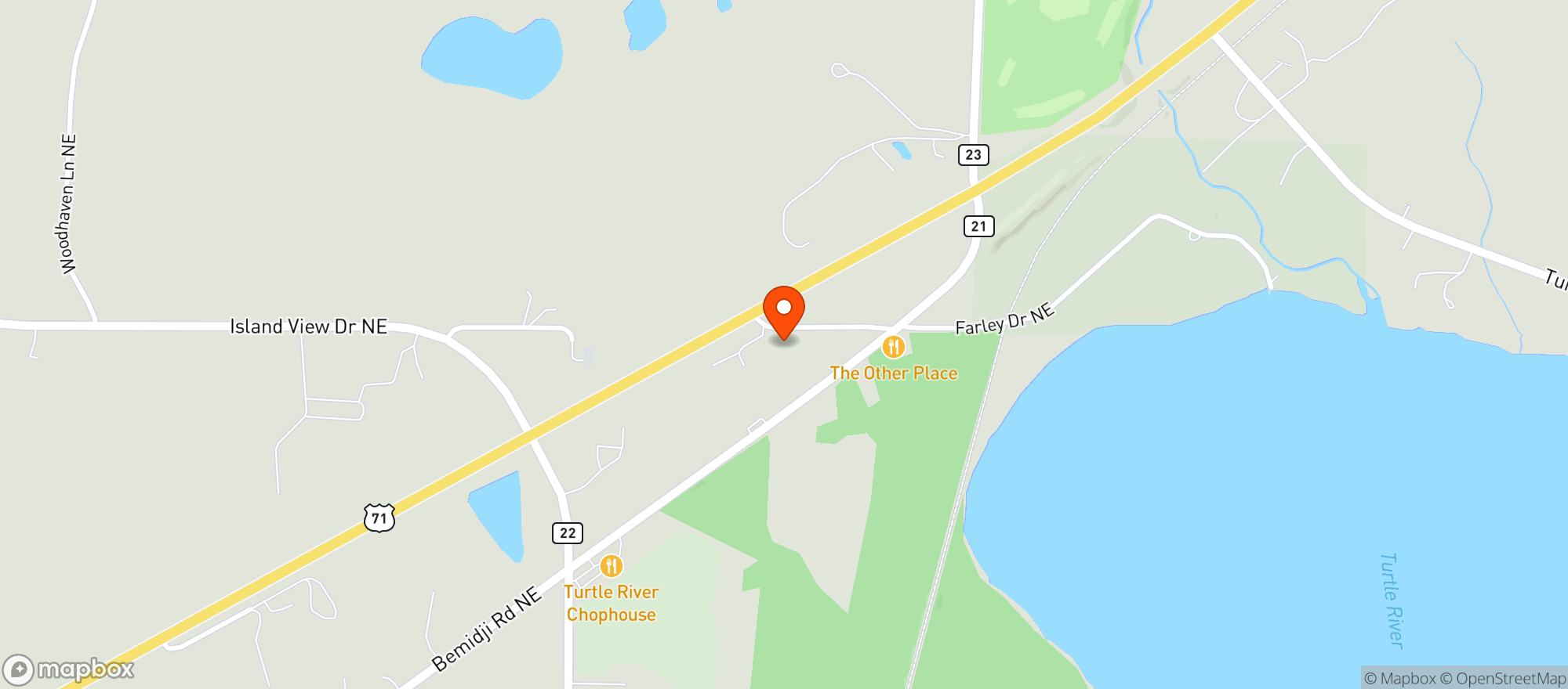 Map showing Liquor Lodge