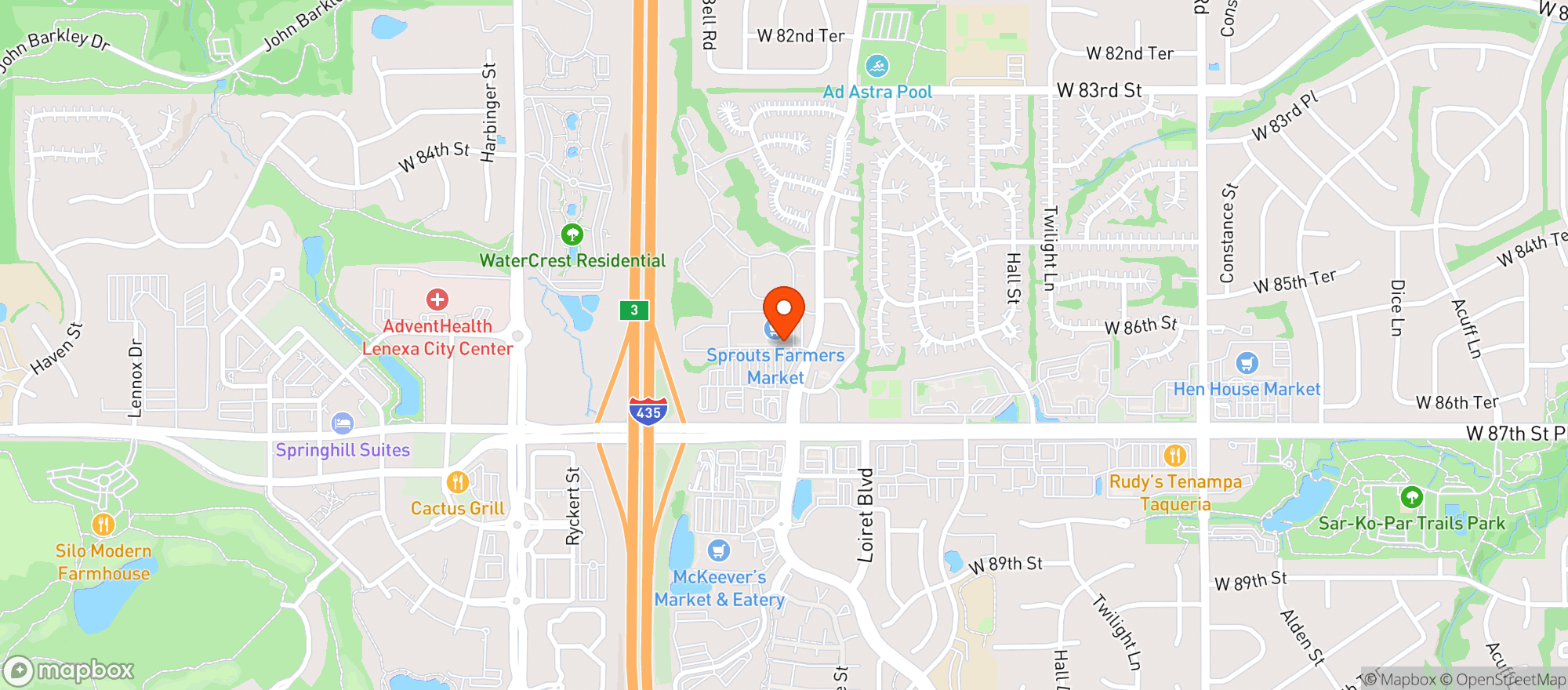 Map showing Sprouts Farmers Market