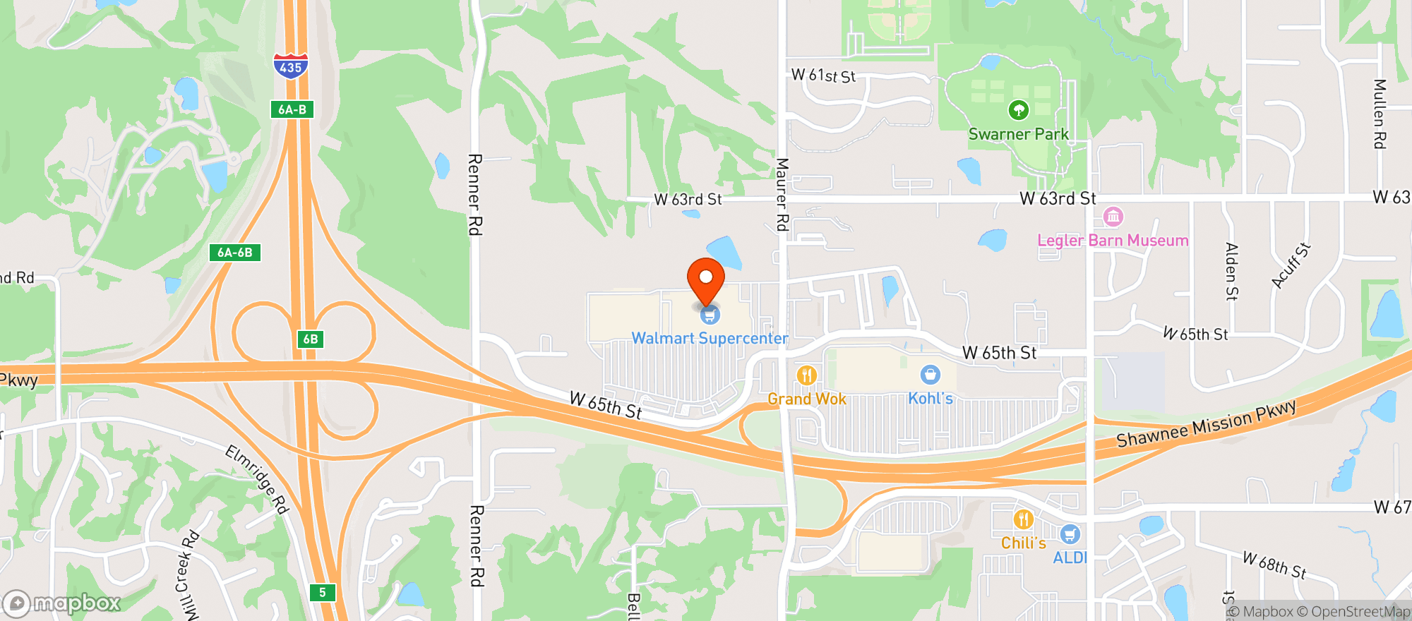 Map showing Walmart Supercenter