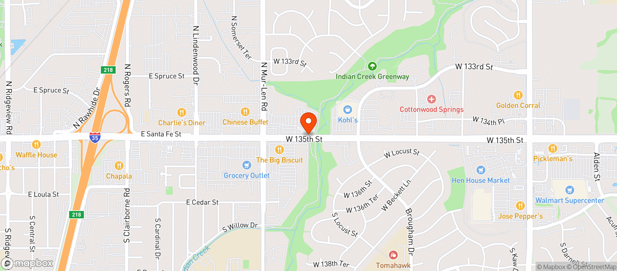 Map showing The Other Place