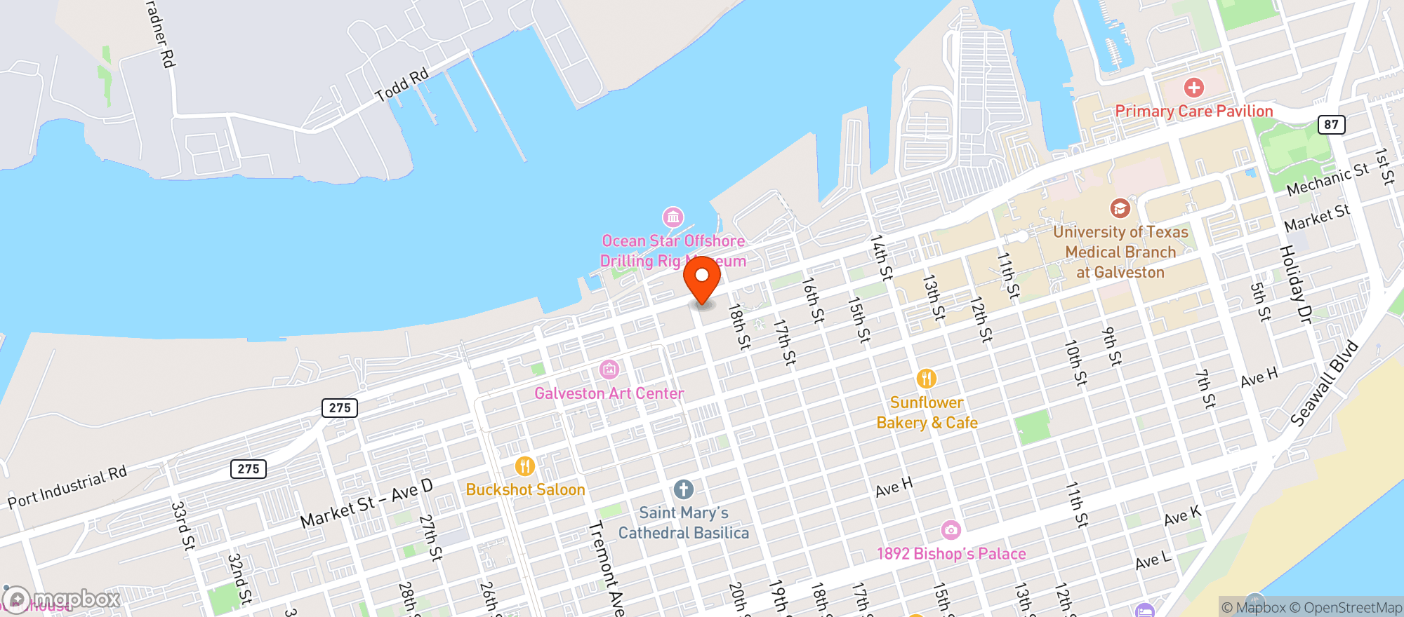 Map showing Cruise Plaza Grocery