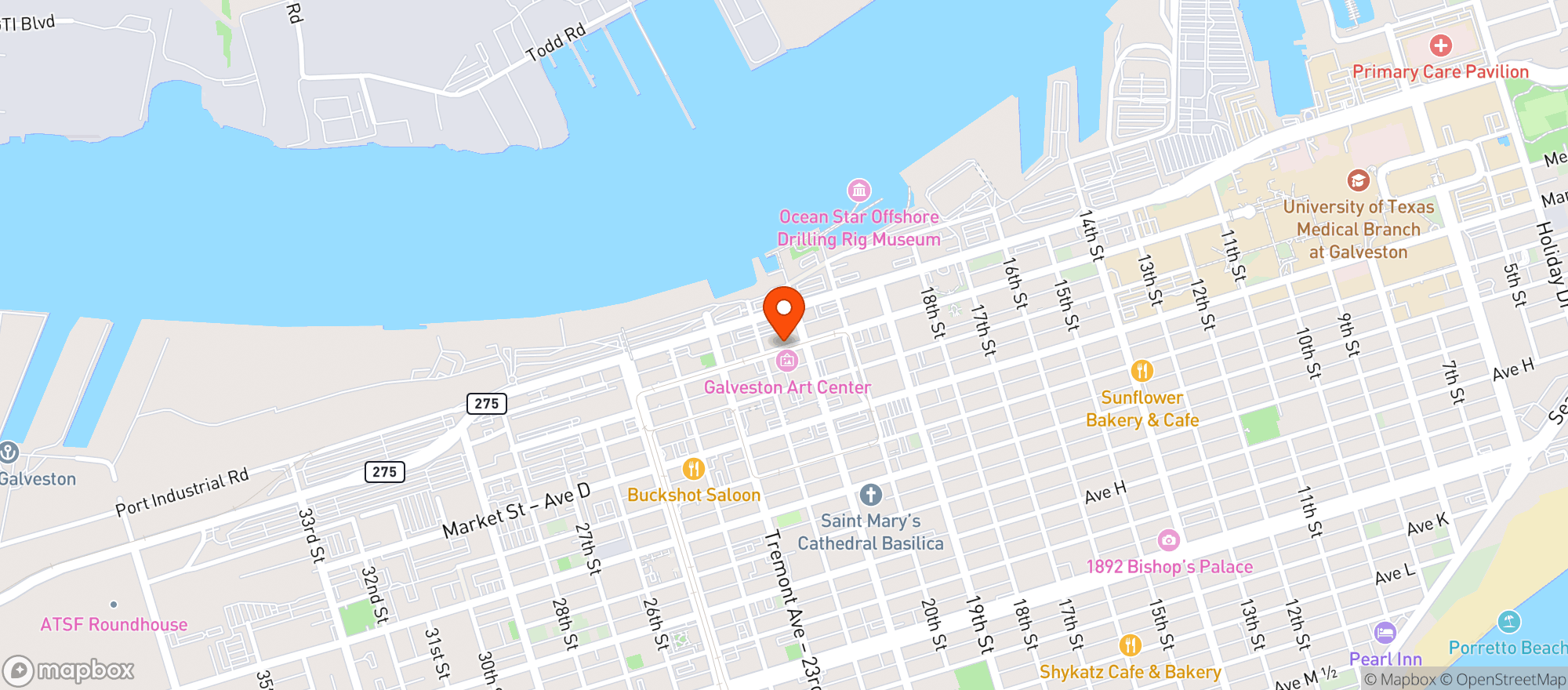 Map showing Strand Refreshment