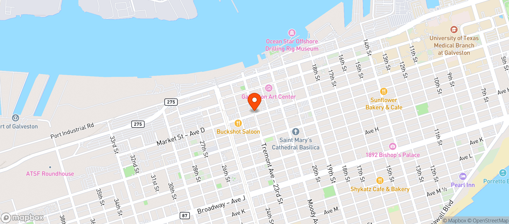 Map showing Black Pearl