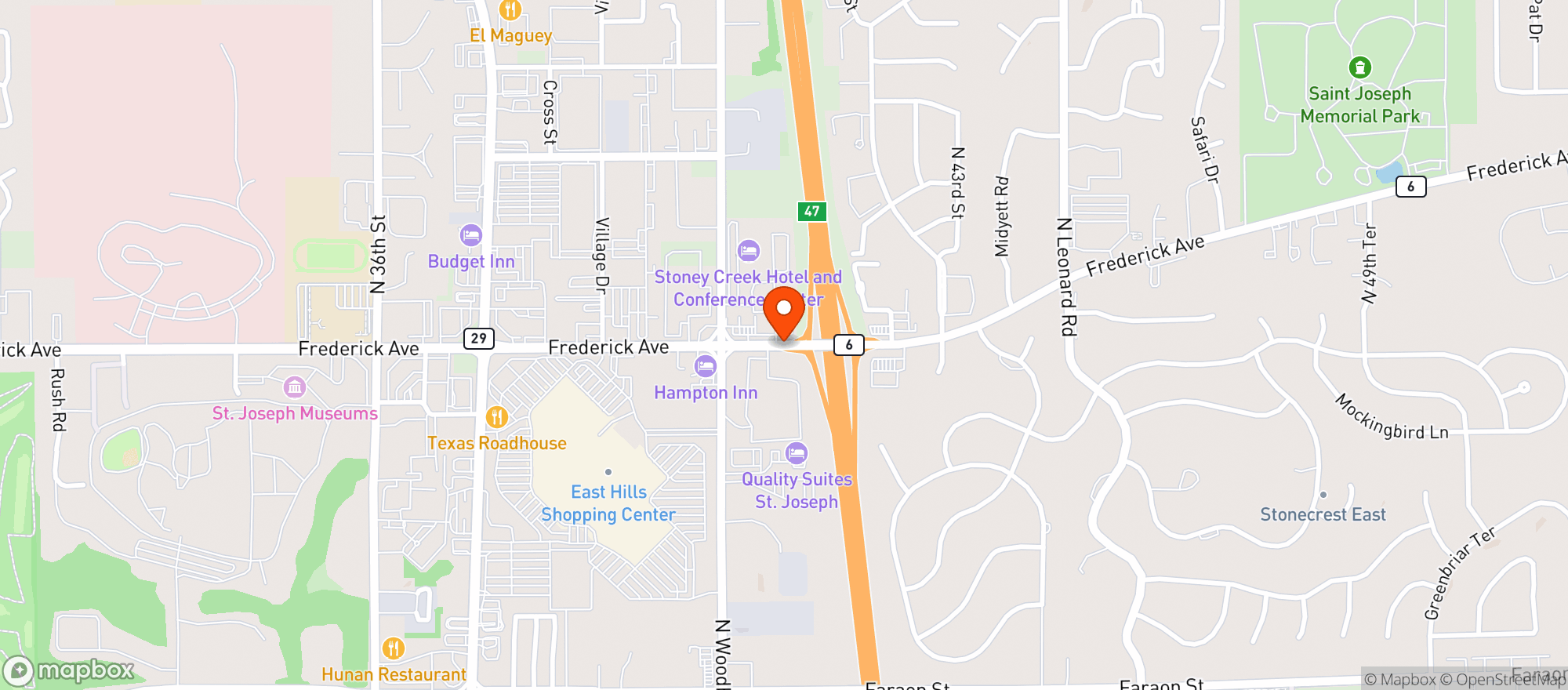 Map showing Red Lobster