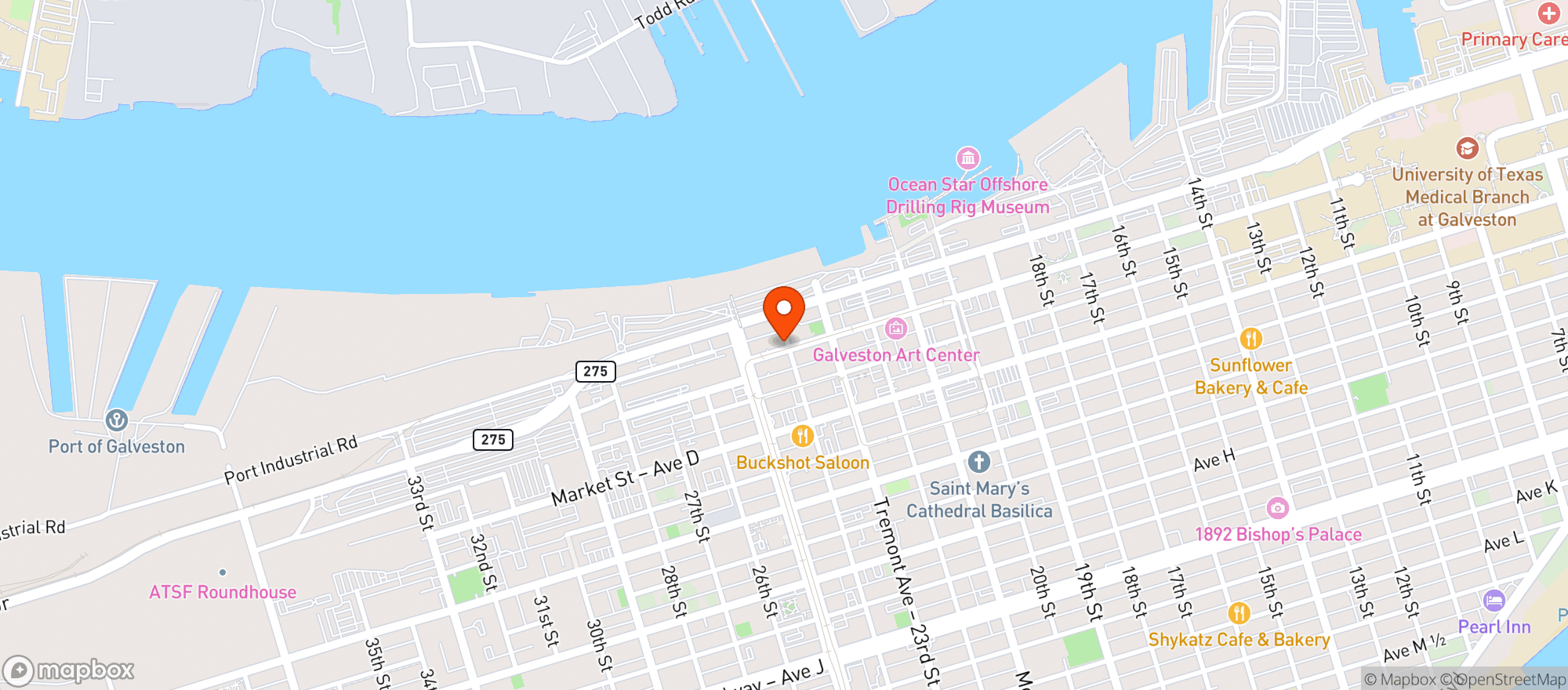 Map showing Hearsay On The Strand