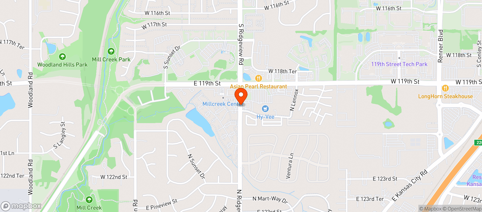 Map showing Ridgeview Liquor