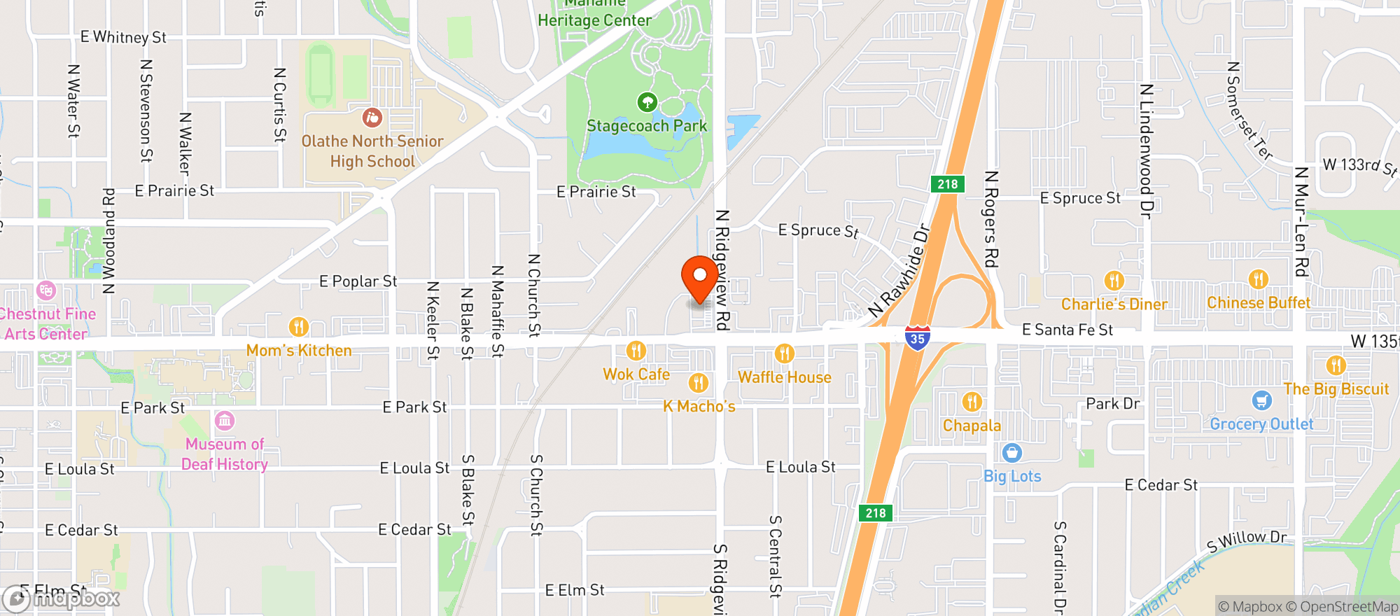 Map showing Quiktrip #182