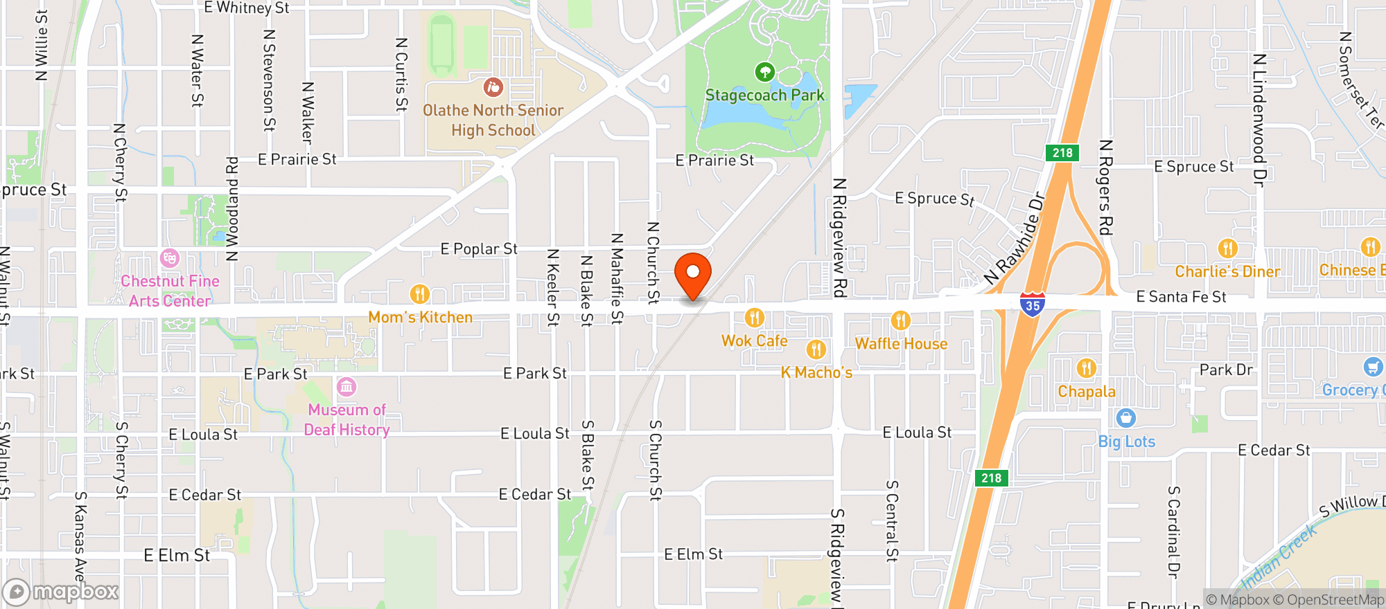 Map showing Joco Liquor & Vape
