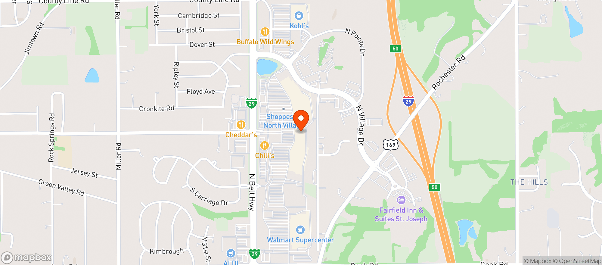 Map showing Target