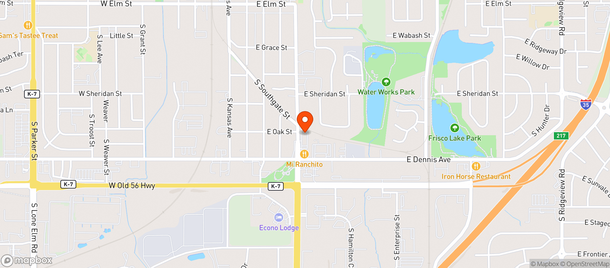 Map showing Crone Liquors