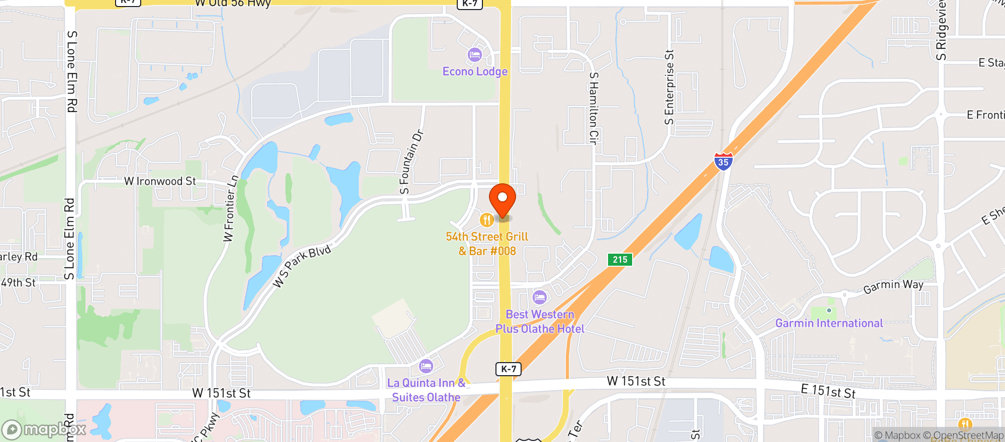 Map showing 54th Street Grill & Bar