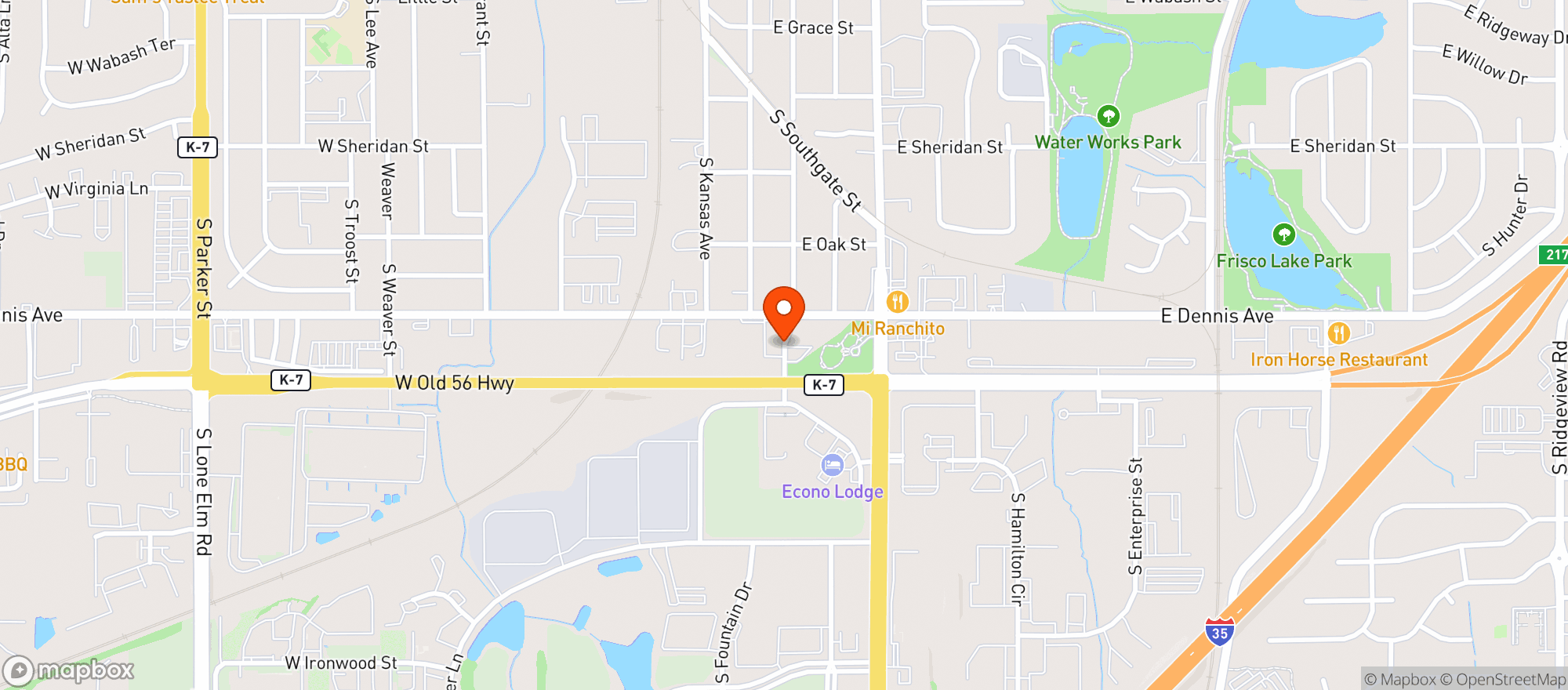 Map showing Mikes Liquor Store